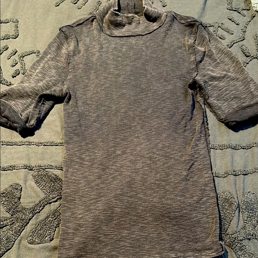 Free People Mock Neck Tee